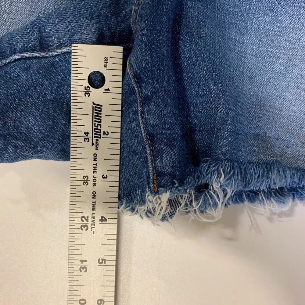 Madewell Women's Curvy High Rise Stretch Denim Cut Off Shorts Size 36 - Picture 14 of 14